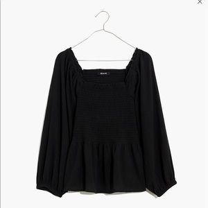 Madewell Lucie smocked peplum top MD764